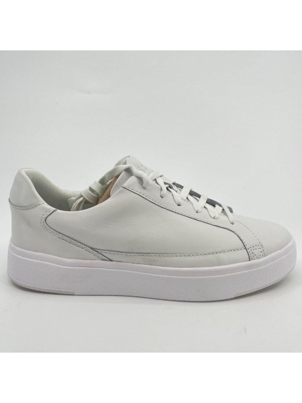 Kizik Vegas Mens Size 8EE Womens 9.5EE White Leather Hands Free Shoes Sneakers